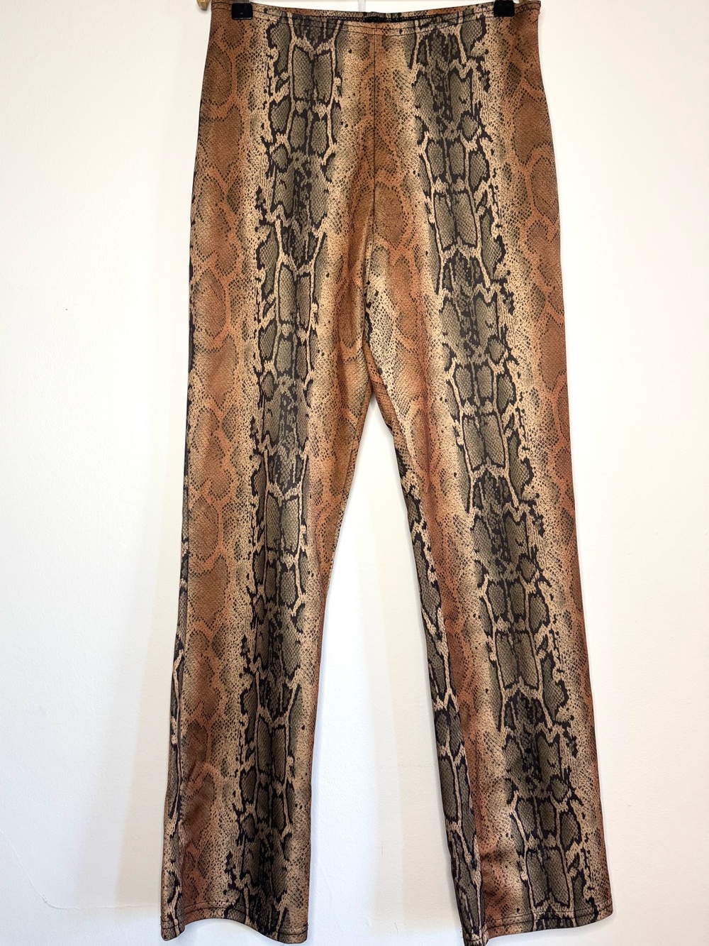 90s Snakeskin bootcut pants